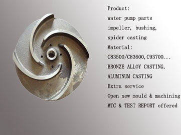 Bronze Alloy Casting Impeller , ductile iron casting submersible pump impeller